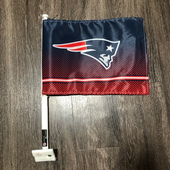 NFL New England Patriots Car Window Flag Rico Industries Fanatics Football - Picture 1 of 4